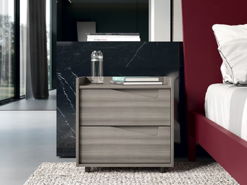 ELITE - Melamine-faced chipboard bedside table with drawers by Febal Casa - view 2